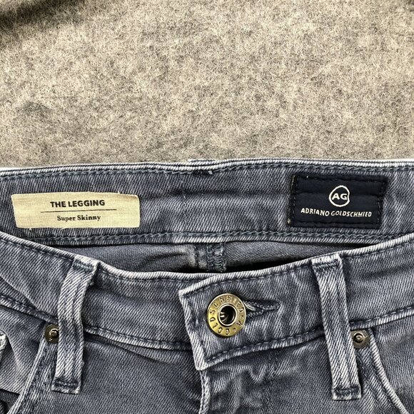 AG Adriano Goldschmied The Legging Super Skinny Jean Womens 26R Gray - Picture 5 of 11